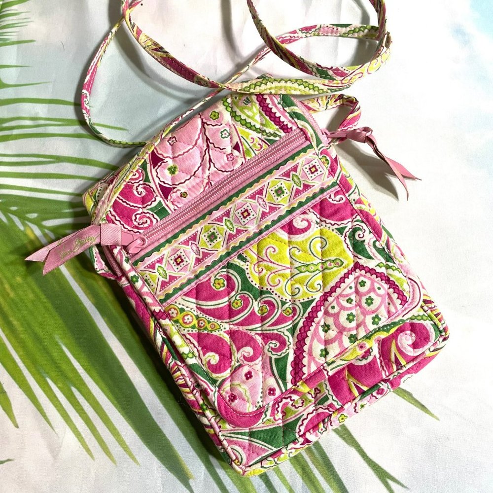 Vera Bradley crossbody bag pink/green